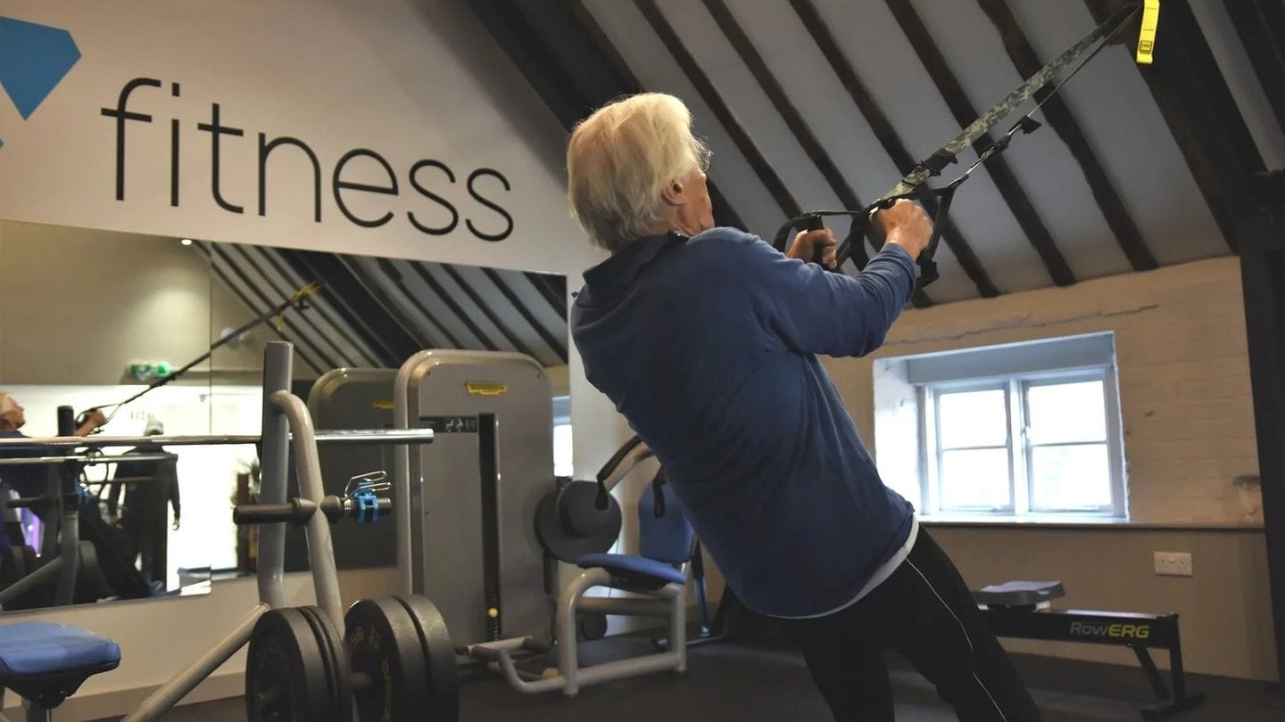 A member doing suspension training at Vision Fitness Bishop's Stortford, our NHS partner location
